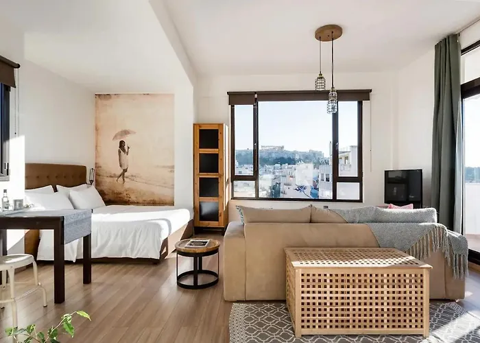 Explore Nightlife Near An Apartment With An Acropolis View