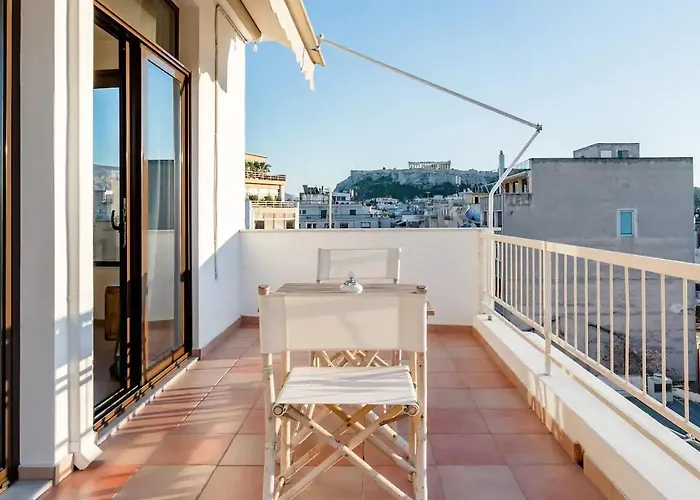 Explore Nightlife Near An Apartment With An Acropolis View